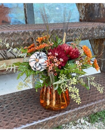 Petite Pumpkin Flower Arrangement