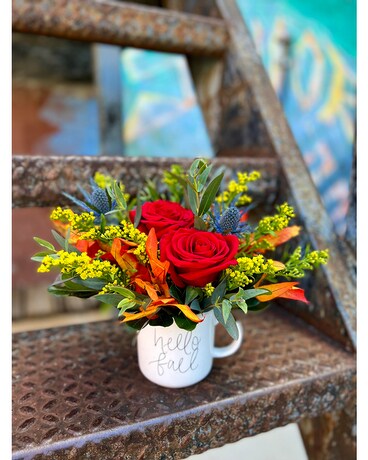 Hello Fall Flower Arrangement