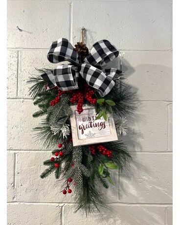 Holiday Greetings Flower Arrangement