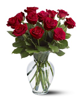 12 Red Roses Flower Arrangement