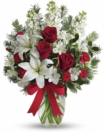 Holiday Snowflakes Flower Arrangement