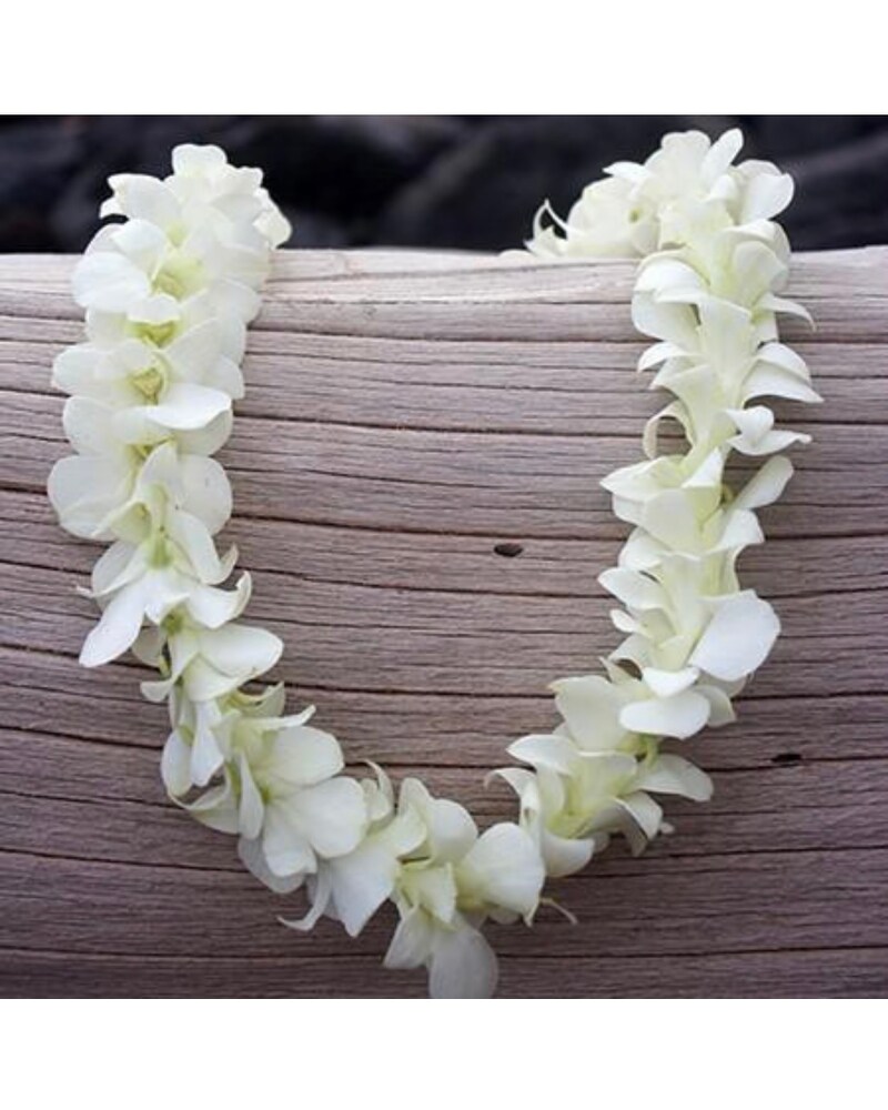 White Double Orchid lei in Turlock CA - Yonan's Floral