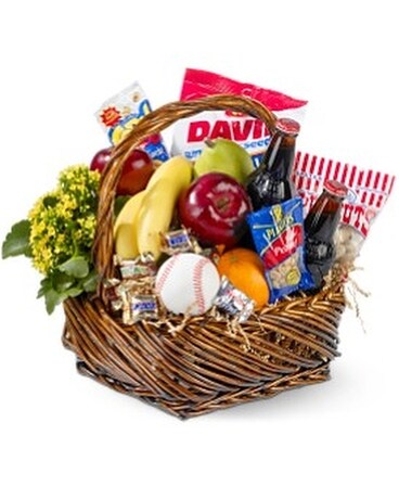 Home Run Basket Flower Arrangement