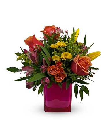 Spectacular Spring Cube - BFS-799 Flower Arrangement