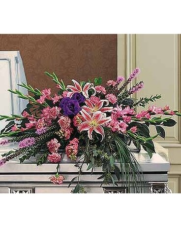Triumphant Casket Spray By Ollie S Flowers Inc In Shawano Wi