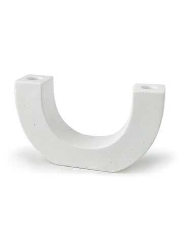 Speckled White Taper Holder Gifts