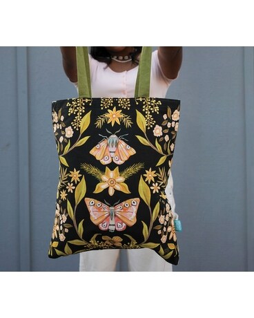 Moth Tote Bag Flower Arrangement