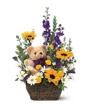 Basket & Bear Arrangement Flower Arrangement