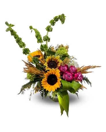 High Style Bright Fall Mixed Arrangement Flower Arrangement