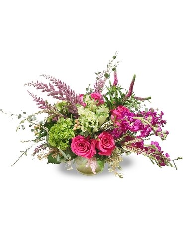 Garden Mix with Roses Flower Arrangement