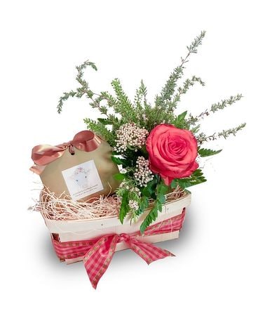 Gift Card Arrangement Basket Flower Arrangement