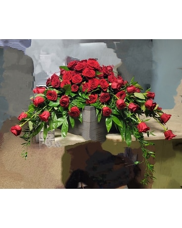 FNM Sympathy Casket Spray Funeral Casket Spray Flowers