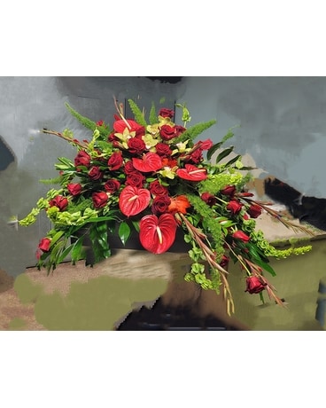 FNM Sympathy Casket Spray Funeral Casket Spray Flowers