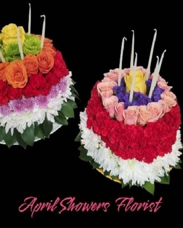 Designer's Choice-birthday cake Flower Arrangement