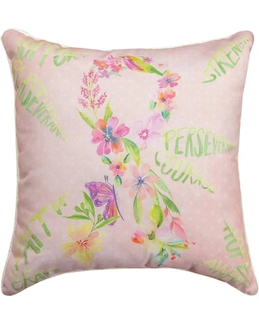 Pink Courage Pillow Flower Arrangement