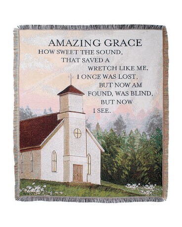Amazing Grace Throw Blanket Custom product
