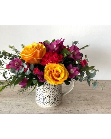 Mug of Cheer Flower Arrangement