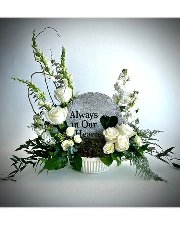 Always In Our Hearts (with keepsake garden stone) Flower Arrangement