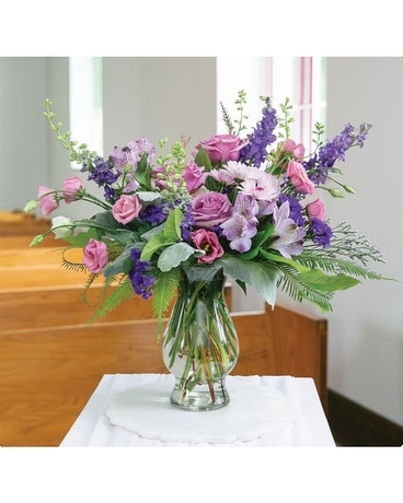 Purple Sympathy 001 Flower Arrangement