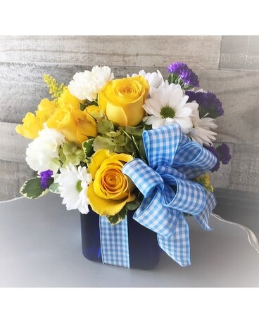 Baby's First Gift - Blue Krueger exclusive) Flower Arrangement
