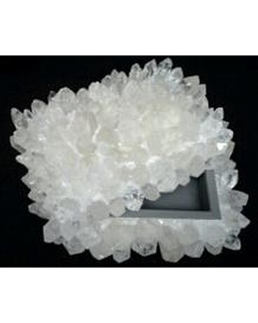Kathryn McCoy Clear Quartz Jewelry Box Flower Arrangement