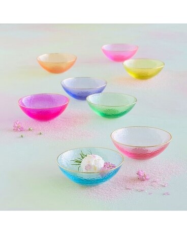 Glitterville Rainbow Dessert Bowls Set of 8 Custom product