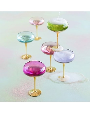 Glitterville Gilded Coupes Set of 6 Custom product