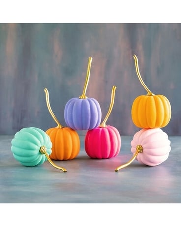 Glitterville Rainbow Pumpkin Medium Set of 6 Custom product