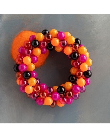Glitterville Trick or Treat Ball Wreath Custom product
