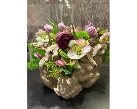 Circle of Bunnies Bouquet Flower Arrangement