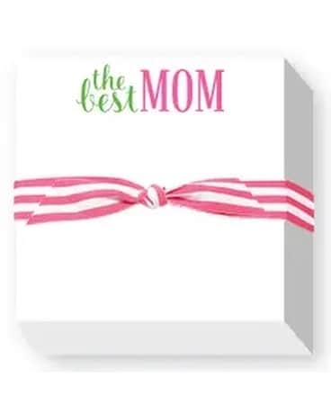 The Best Mom Note Pad Flower Arrangement