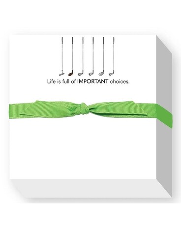 Golfers Note Pad Flower Arrangement