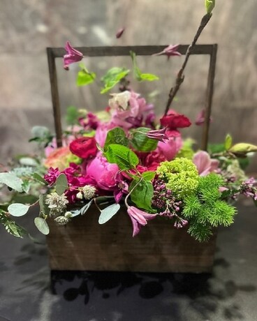 May Day Basket Bouquet Flower Arrangement