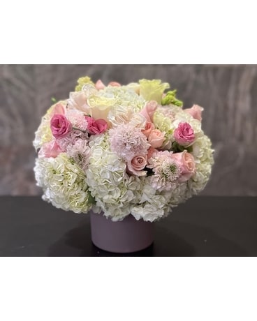 Pink Puff Flower Arrangement