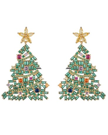 Christmas Tree earrings Flower Arrangement