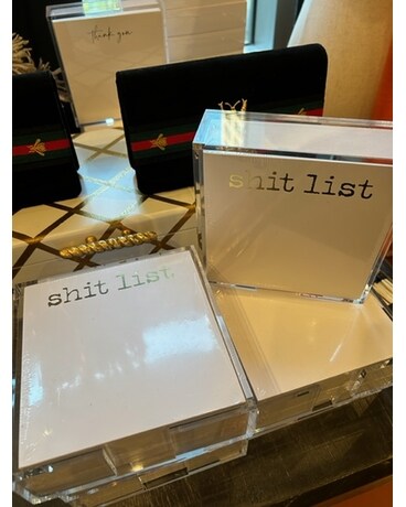 Shit List Note Pad Flower Arrangement