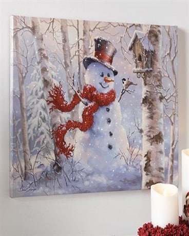 Raz Imports Lighted Snowman Print In Bellevue Wa City Flowers Inc Raz Imports Lighted Snowman Print In