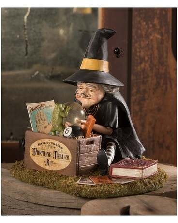 Bethany Lowe DIY Fortune Tellers Kit Witch Flower Arrangement