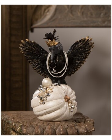 Bethany Lowe Miss Croella Caw Flower Arrangement