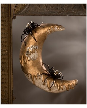 Bethany Lowe Halloween Dripping Gold and Glitter M Flower Arrangement