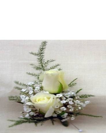 White Sweetheart Rose Boutonniere