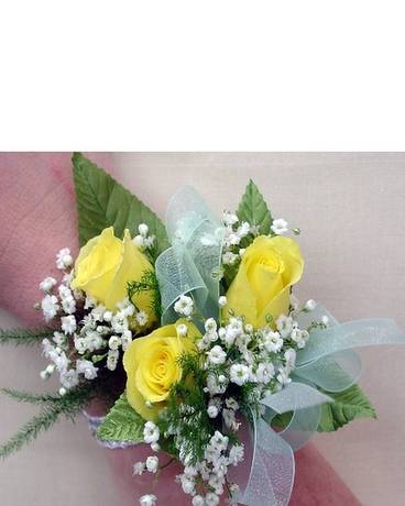 Yellow Sweetheart Rose Wrist Corsage