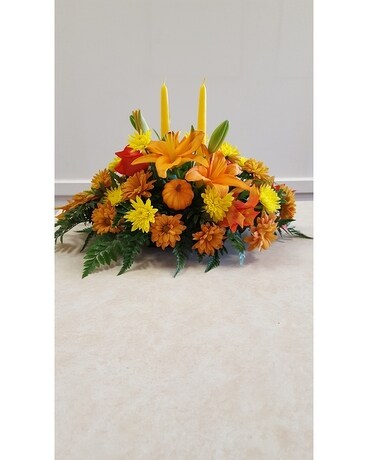 Beall's Florist - Double Candle Centerpiece Flower Arrangement