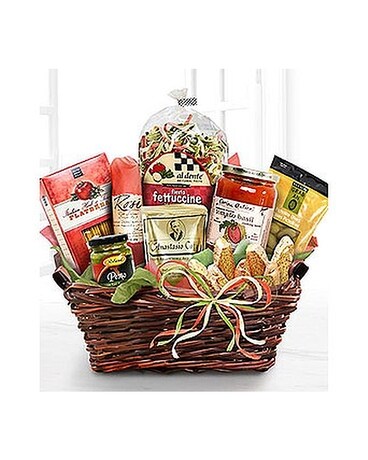 Big Italian Feast Basket Flower Arrangement