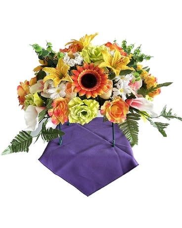Beautiful Tribute - White Yellow Sympathy Arrangement