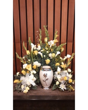 Regal Calla Rose tribute Funeral Arrangement