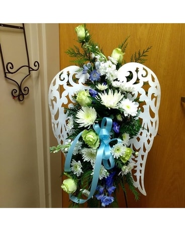 Angle wings memorial Sympathy Arrangement