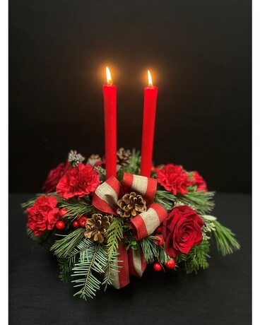 Classic Christmas Centrepiece Luxe Flower Arrangement
