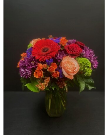 Jewel Tone Brilliance Flower Arrangement