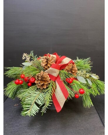 Classic Christmas Centrepiece Flower Arrangement